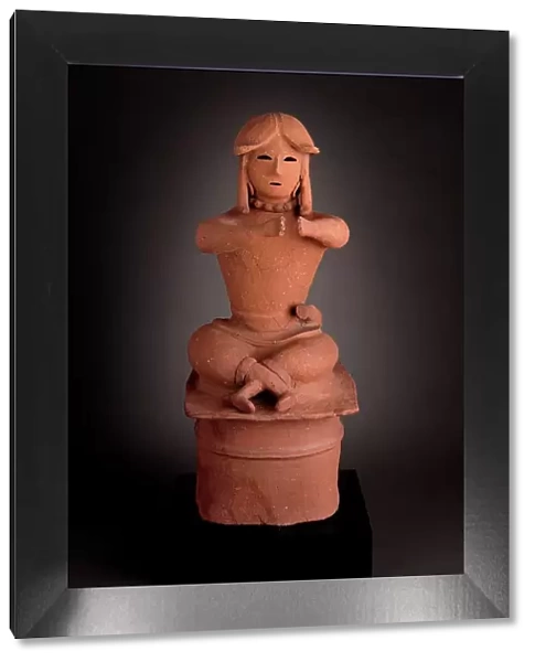 Haniwa: Tomb Sculpture of a Seated Warrior, between c.500 and c.600. Creator: Unknown