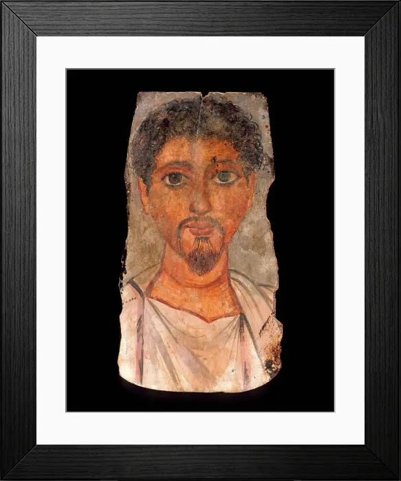 Framed Print : Funerary Portrait (image 1 of 2), Late 3rd-4th century A.D.. Creator: Anon Framed Print : Funerary Portrait (image 1 of 2), Late 3rd-4th century A.D.. Creator: Anon