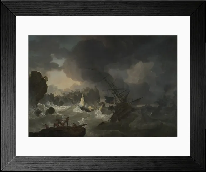 Framed Print : The Shipwreck, 1775. Creator: Hendrik Kobell Framed Print : The Shipwreck, 1775. Creator: Hendrik Kobell