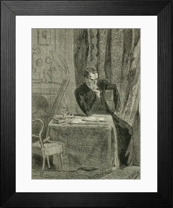 Framed Print : Portraits, 1857. Creator: Félicien Rops Framed Print : Portraits, 1857. Creator: Félicien Rops