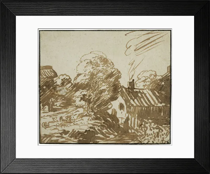 Framed Print : Village. Creator: Hendrik Goudt Framed Print : Village. Creator: Hendrik Goudt