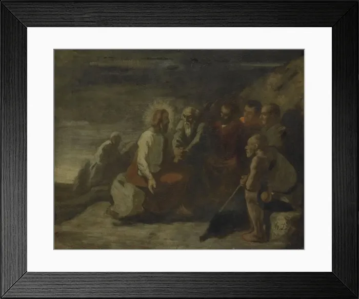 Framed Print : Christ and his Disciples, 1830-1879. Creator: Honore Daumier Framed Print : Christ and his Disciples, 1830-1879. Creator: Honore Daumier