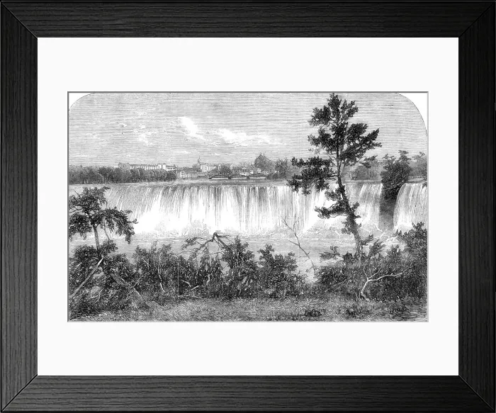 Framed Print : The American Falls, Niagara - from a photograph by the Stereoscopic Company, 1860. Creator: Unknown Framed Print : The American Falls, Niagara - from a photograph by the Stereoscopic Company, 1860. Creator: Unknown
