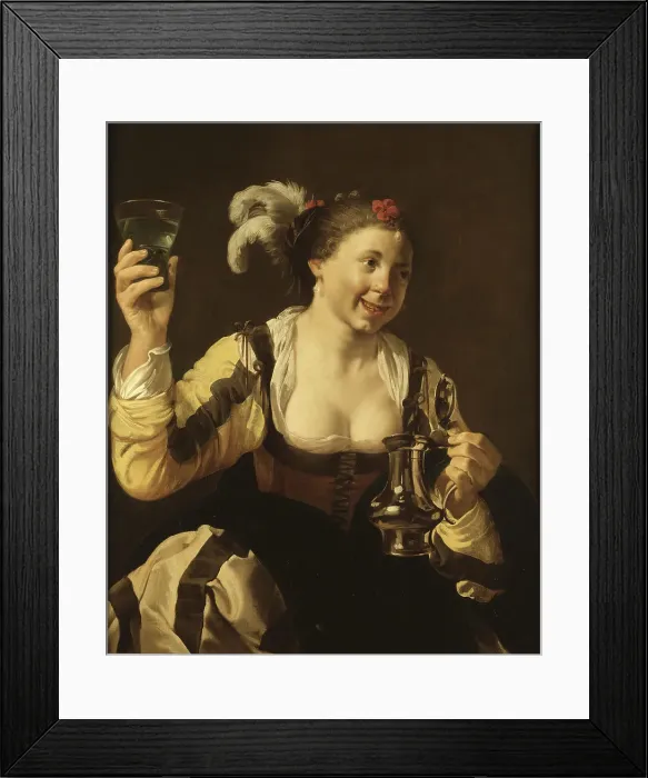 Framed Print : A Girl Holding a Glass ('Taste, One of a Series of the Five Senses), 1620s. Creator: Hendrick ter Brugghen. A Girl Holding a Glass ('Taste, One of a Series of the Five Senses), 1620s. Creator: Hendrick ter Brugghen Framed Print : A Girl Holding a Glass ('Taste, One of a Series of the Five Senses), 1620s. Creator: Hendrick ter Brugghen. A Girl Holding a Glass ('Taste, One of a Series of the Five Senses), 1620s. Creator: Hendrick ter Brugghen