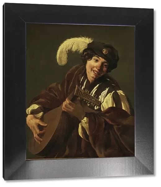A Boy Playing the Lute ('Hearing', One of a Series of the Five Senses), 1620s. Creator: Hendrick ter Brugghen. A Boy Playing the Lute ('Hearing', One of a Series of the Five Senses), 1620s. Creator: Hendrick ter Brugghen
