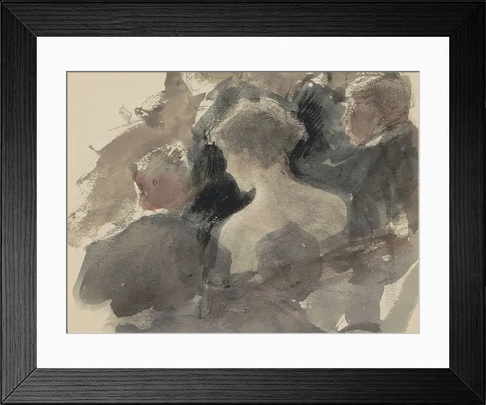 Framed Print : Figures, 1881-1927. Creator: Johan Antonie de Jonge Framed Print : Figures, 1881-1927. Creator: Johan Antonie de Jonge