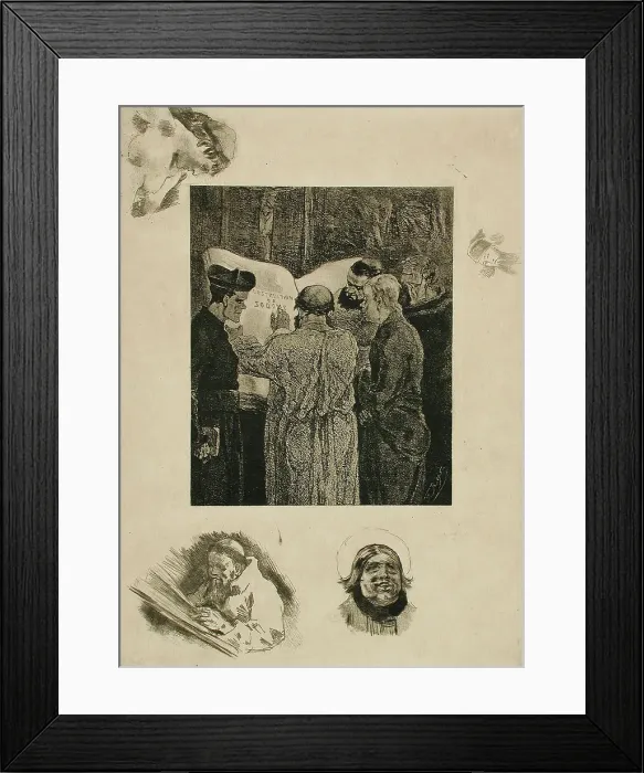 Framed Print : Chez les Trappistes, 1891. Creator: Félicien Rops