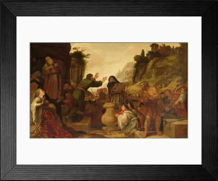 Framed Print : Sts Paul and Barnabas Worshipped as Gods by the People of Lystra, 1628. Creator: Jacob Symonsz. Pynas Framed Print : Sts Paul and Barnabas Worshipped as Gods by the People of Lystra, 1628. Creator: Jacob Symonsz. Pynas