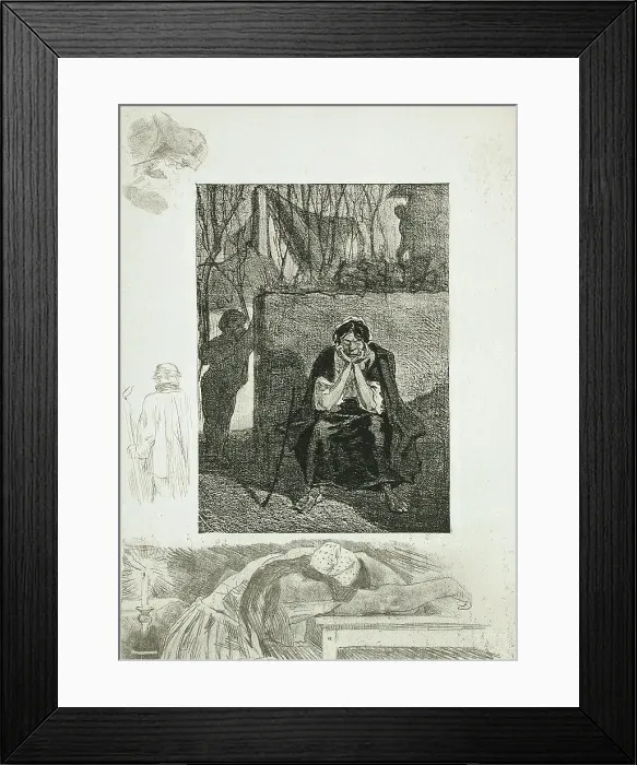 Framed Print : Li sotte Marie-Josèphe, 1891. Creator: Félicien Rops Framed Print : Li sotte Marie-Josèphe, 1891. Creator: Félicien Rops