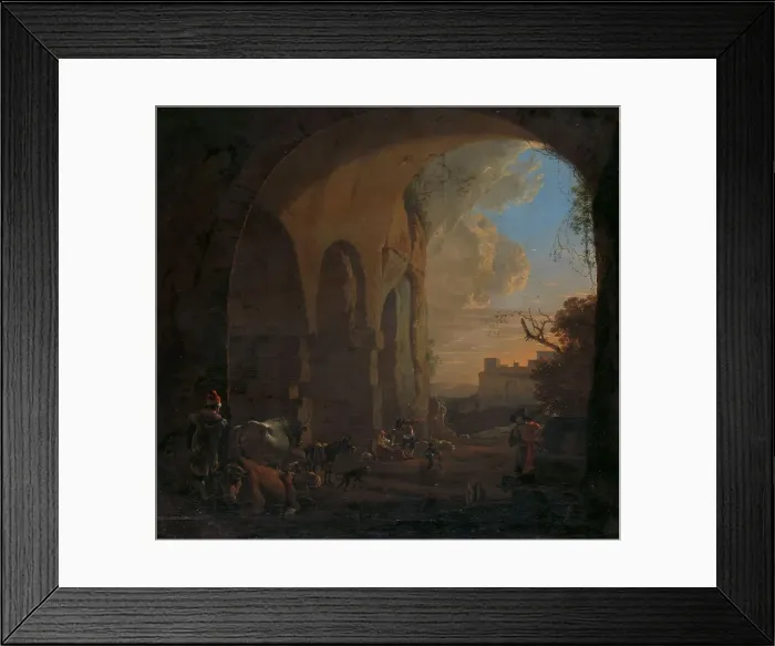 Framed Print : Drovers with Cattle under an Arch of the Colosseum in Rome, 1640-1652. Creator: Jan Asselijin Framed Print : Drovers with Cattle under an Arch of the Colosseum in Rome, 1640-1652. Creator: Jan Asselijin