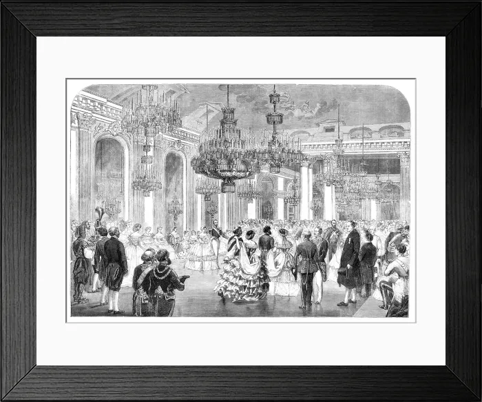 Framed Print : State Ball at Stockholm - from a sketch by our special artist, 1860. Creator: Unknown Framed Print : State Ball at Stockholm - from a sketch by our special artist, 1860. Creator: Unknown