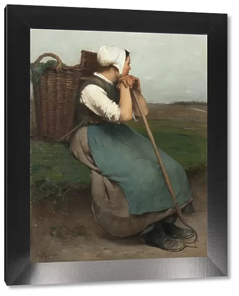 French Peasant Girl. Souvenir de Picardie. Creator: Hugo Salmson