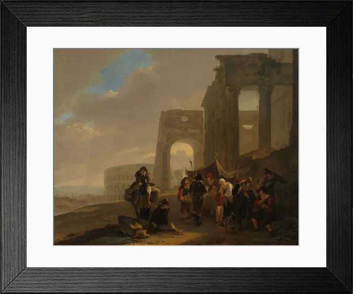Framed Print : Street Scene with Roman Ruins, c.1642-c.1644. Creator: Jan Dirksz Both Framed Print : Street Scene with Roman Ruins, c.1642-c.1644. Creator: Jan Dirksz Both