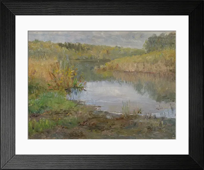 Framed Print : A River in France. Study. Creator: Ida Eléonora de Schulzenheim Framed Print : A River in France. Study. Creator: Ida Eléonora de Schulzenheim