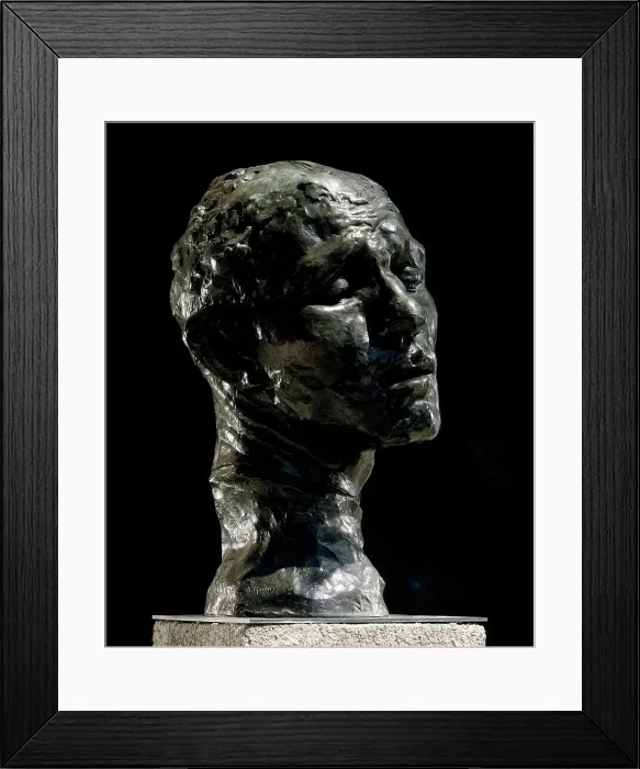 Framed Print : Monumental Head of Pierre de Wissant, This cast 1971 (Musee Rodin 3 / 12). Creator: Auguste Rodin Framed Print : Monumental Head of Pierre de Wissant, This cast 1971 (Musee Rodin 3 / 12). Creator: Auguste Rodin