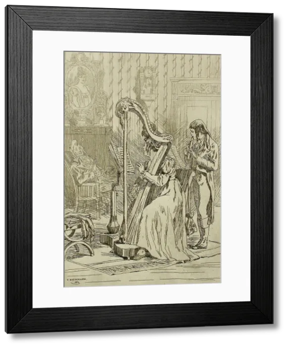 Framed Print : L'Ariette, 1874. Creator: Félicien Rops Framed Print : L'Ariette, 1874. Creator: Félicien Rops