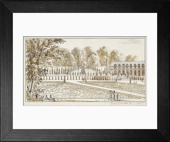 Framed Print : The embroidery parterre of la Maison du Tillet in Saint-Cloud. Creator: Israel Silvestre Framed Print : The embroidery parterre of la Maison du Tillet in Saint-Cloud. Creator: Israel Silvestre