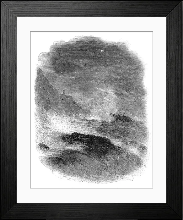 Framed Print : Tis a Wild Night at Sea, 1860. Creator: Dalziel Brothers. Tis a Wild Night at Sea, 1860. Creator: Dalziel Brothers Framed Print : Tis a Wild Night at Sea, 1860. Creator: Dalziel Brothers. Tis a Wild Night at Sea, 1860. Creator: Dalziel Brothers