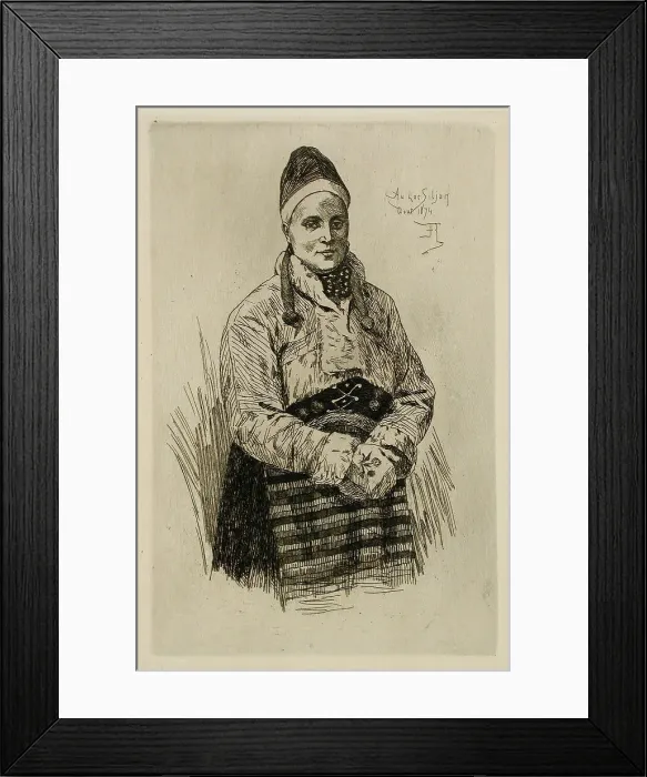Framed Print : La Dalécarlienne, 1874. Creator: Félicien Rops Framed Print : La Dalécarlienne, 1874. Creator: Félicien Rops