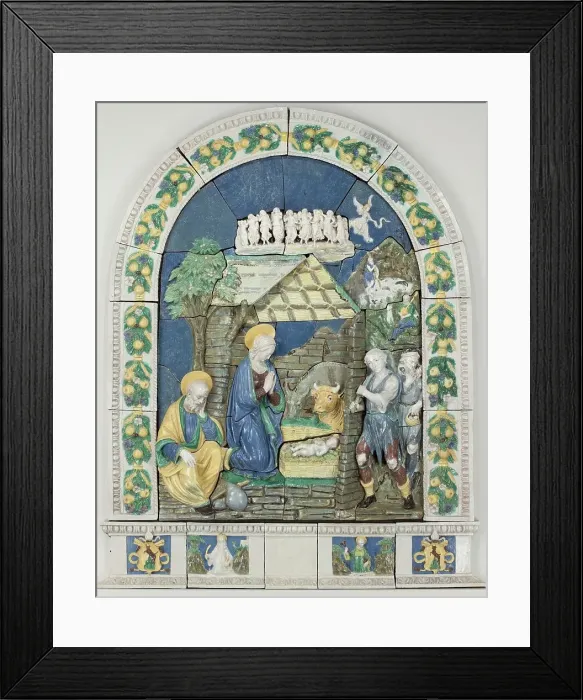Framed Print : The Buonafede Nativity (image 1 of 2), c.1520. Creators: Benedetto Buglioni, Santi Buglioni Framed Print : The Buonafede Nativity (image 1 of 2), c.1520. Creators: Benedetto Buglioni, Santi Buglioni