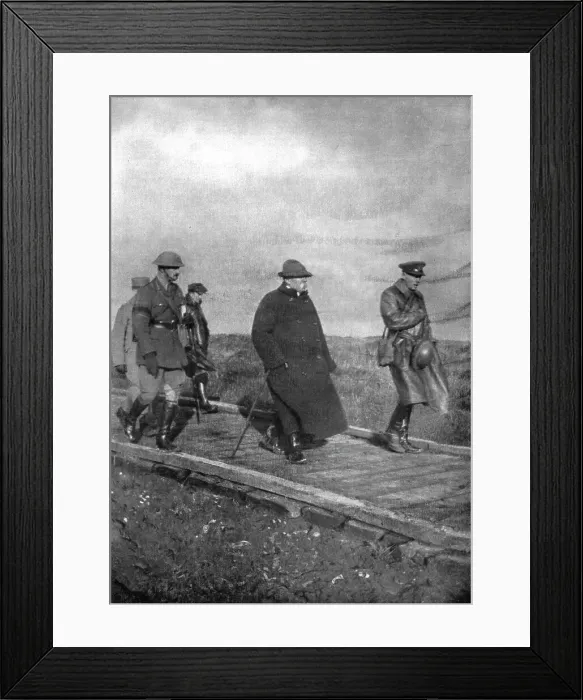 Framed Print : M. Clemenceau sur le Front; Le president du Couseil sur le plateau de Vimy le 25 fevier 1918, 1918 Creator: Unknown Framed Print : M. Clemenceau sur le Front; Le president du Couseil sur le plateau de Vimy le 25 fevier 1918, 1918 Creator: Unknown