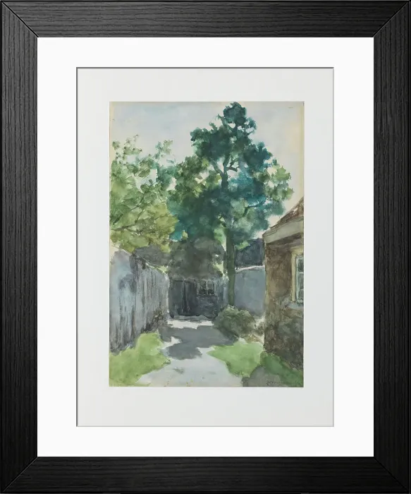 Framed Print : Sunny courtyard, 1834-1903. Creator: Jan Hendrik Weissenbruch Framed Print : Sunny courtyard, 1834-1903. Creator: Jan Hendrik Weissenbruch