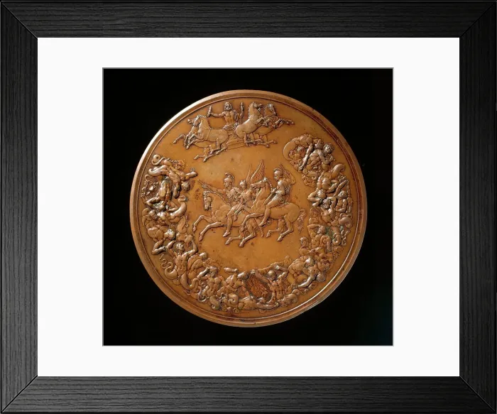 Framed Print : Waterloo Medallion (image 1 of 2), (1784-1855). Creator: Benedetto Pistrucci Framed Print : Waterloo Medallion (image 1 of 2), (1784-1855). Creator: Benedetto Pistrucci