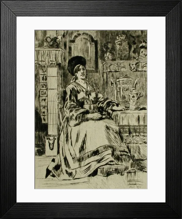 Framed Print : Norvégienne, 1874. Creator: Félicien Rops Framed Print : Norvégienne, 1874. Creator: Félicien Rops