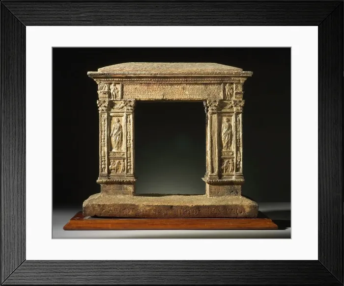 Framed Print : Model of the Arch of the Argentarii, between c.1792 and c.1795. Creator: Carl May Framed Print : Model of the Arch of the Argentarii, between c.1792 and c.1795. Creator: Carl May