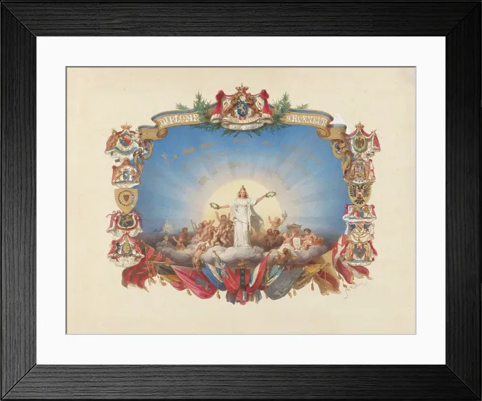Framed Print : Design for an Honorary Diploma, 1869. Creator: Jan Philip Koelman Framed Print : Design for an Honorary Diploma, 1869. Creator: Jan Philip Koelman