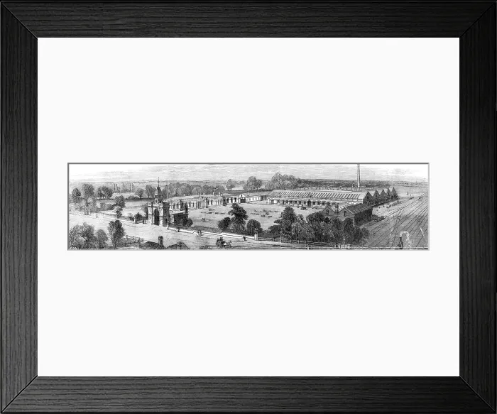 Framed Print : The Britannia Ironworks at Bedford, 1860. Creator: Unknown Framed Print : The Britannia Ironworks at Bedford, 1860. Creator: Unknown