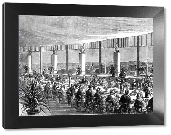 Banquet given at the Crystal Palace by Sir Joseph and Lady Paxton, 1860. Creator: Smyth