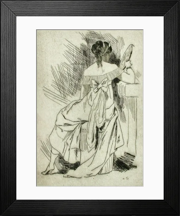 Framed Print : Métella, 1870. Creator: Félicien Rops Framed Print : Métella, 1870. Creator: Félicien Rops