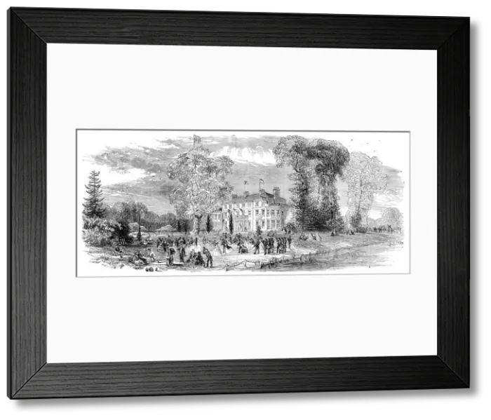 Framed Print : Fete at Denham Court, near Uxbridge, 1860. (now HQ of Women's Institute?) Creator: Unknown Framed Print : Fete at Denham Court, near Uxbridge, 1860. (now HQ of Women's Institute?) Creator: Unknown