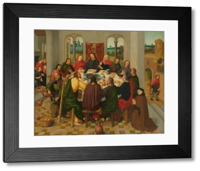 Framed Print : Last Supper, c.1485-c.1500. Creator: Master of the Amsterdam Death of the Virgin Framed Print : Last Supper, c.1485-c.1500. Creator: Master of the Amsterdam Death of the Virgin