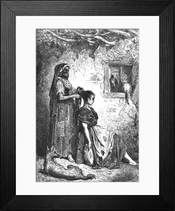 Framed Print : Toilet of Gipsy girl at Diezma; Notes on Spain, 1875. Creator: Unknown Framed Print : Toilet of Gipsy girl at Diezma; Notes on Spain, 1875. Creator: Unknown