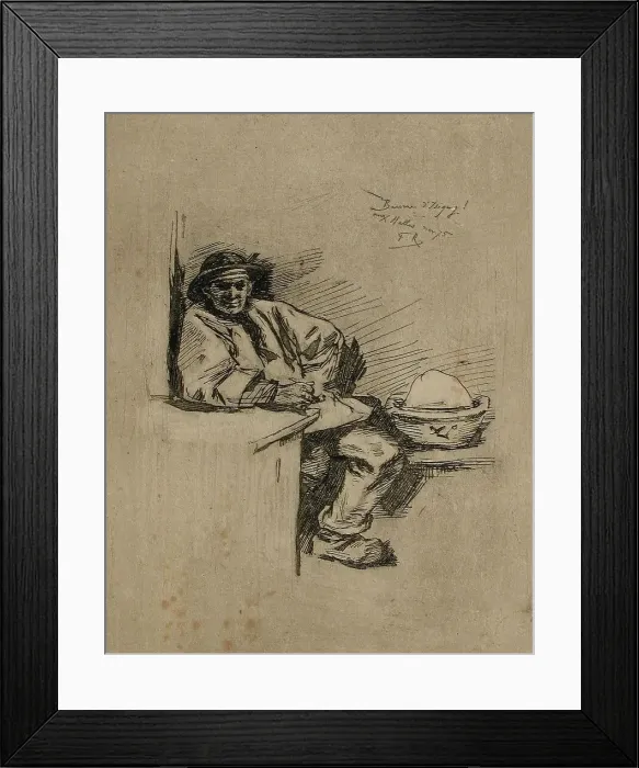 Framed Print : Beurre d'Isigny, 1875. Creator: Félicien Rops Framed Print : Beurre d'Isigny, 1875. Creator: Félicien Rops