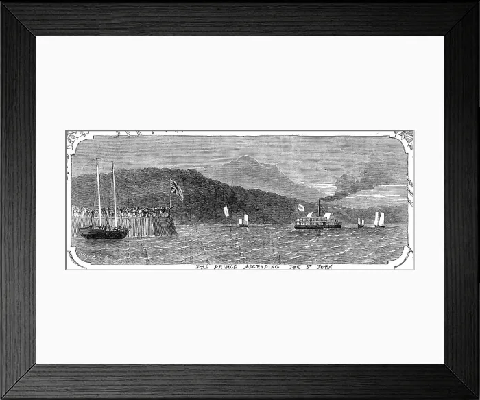 Framed Print : The Prince ascending the St. John, 1860. Creator: Smyth Framed Print : The Prince ascending the St. John, 1860. Creator: Smyth