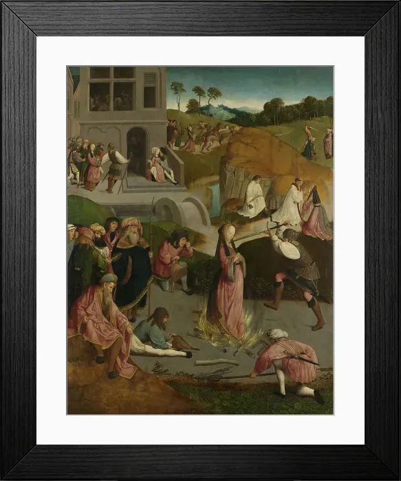 Framed Print : The Martyrdom of Saint Lucy, c.1505-c.1510. Creator: Master of the Figdor Deposition Framed Print : The Martyrdom of Saint Lucy, c.1505-c.1510. Creator: Master of the Figdor Deposition