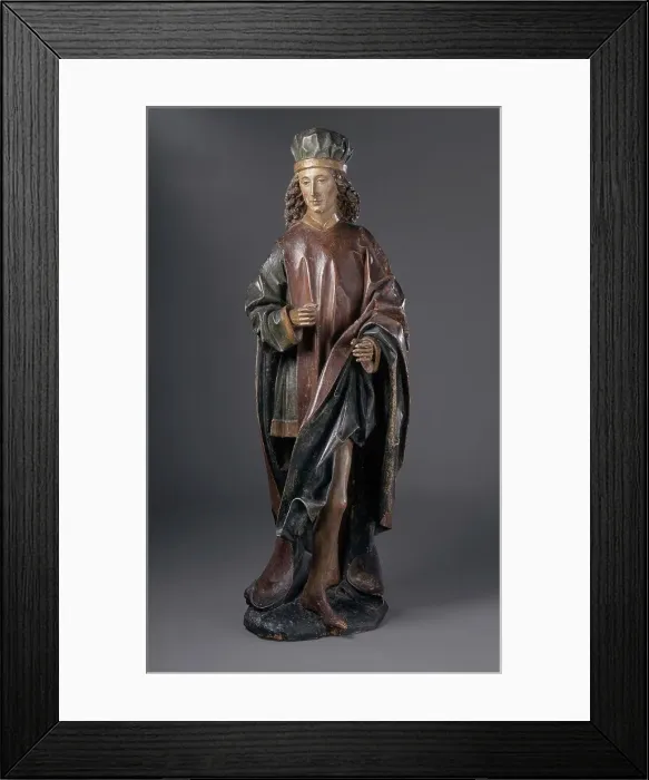 Framed Print : Male Saint (Cosmas or Damian [?]), between c.1480 and c.1500. Creator: Circle of Erasmus Grasser