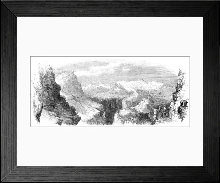 Framed Print : View from Maida towards Soveria - from a sketch by our special artist in Italy, Frank Vizetelly, 1860 Creator: Unknown Framed Print : View from Maida towards Soveria - from a sketch by our special artist in Italy, Frank Vizetelly, 1860 Creator: Unknown