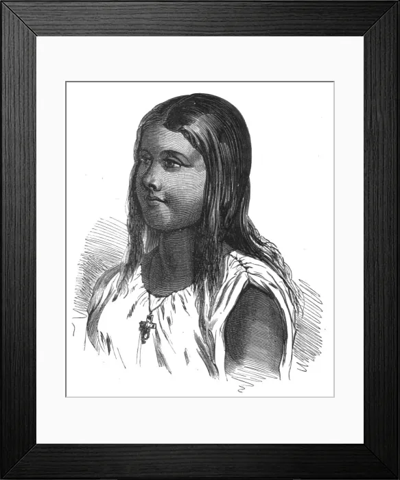 Framed Print : Indian Girl--Paraguay; A visit to Paraguay during the war, 1875. Creator: Unknown Framed Print : Indian Girl--Paraguay; A visit to Paraguay during the war, 1875. Creator: Unknown