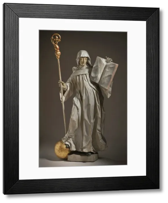 Framed Print : Saint Scholastica, c.1755. Creator: Circle of Ignaz Günther Framed Print : Saint Scholastica, c.1755. Creator: Circle of Ignaz Günther