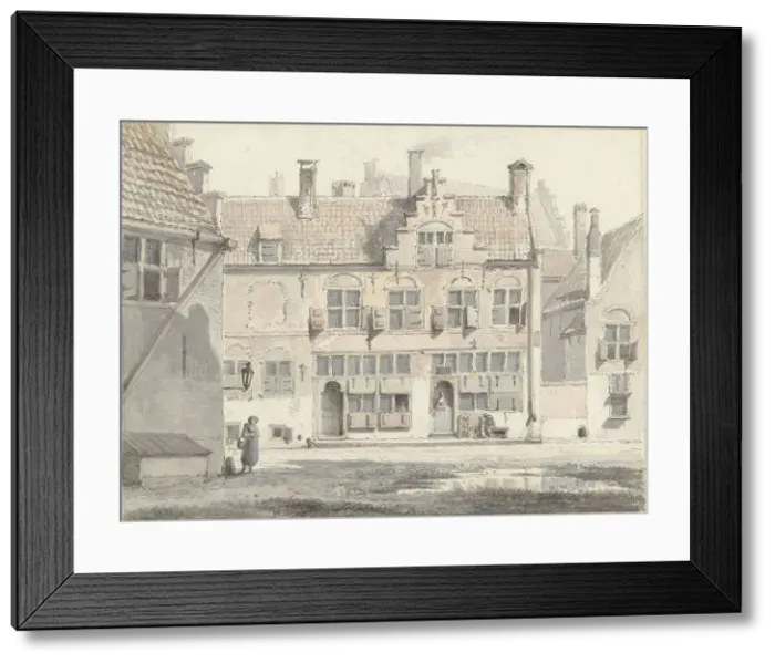 Framed Print : Houses in Amersfoort, 1825. Creator: Johannes Jelgerhuis Framed Print : Houses in Amersfoort, 1825. Creator: Johannes Jelgerhuis
