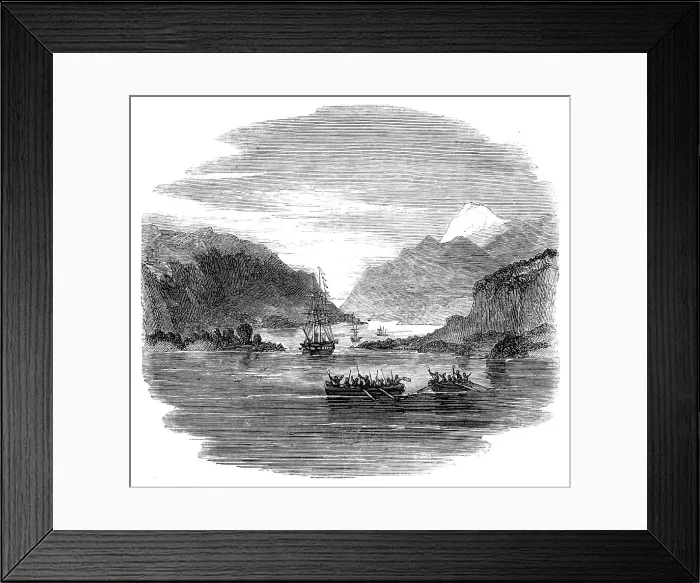 Framed Print : H.M.S. Termagant convoying the gun-boats Grappler and Forward through the Straits... 1860. Creator: Unknown. H.M.S. Termagant convoying the gun-boats Grappler and Forward through the Straits... 1860 Framed Print : H.M.S. Termagant convoying the gun-boats Grappler and Forward through the Straits... 1860. Creator: Unknown. H.M.S. Termagant convoying the gun-boats Grappler and Forward through the Straits... 1860