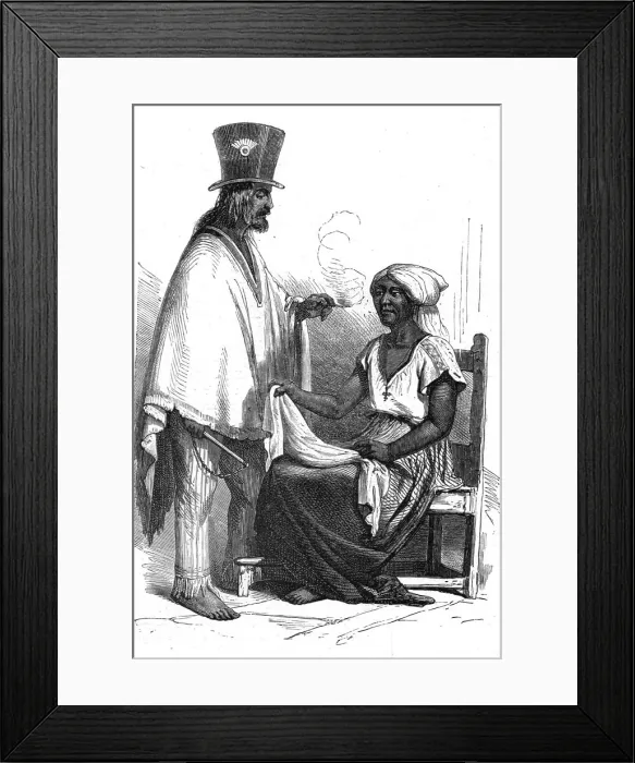 Framed Print : Market people--on the Parana; A visit to Paraguay during the war, 1875. Creator: Unknown Framed Print : Market people--on the Parana; A visit to Paraguay during the war, 1875. Creator: Unknown