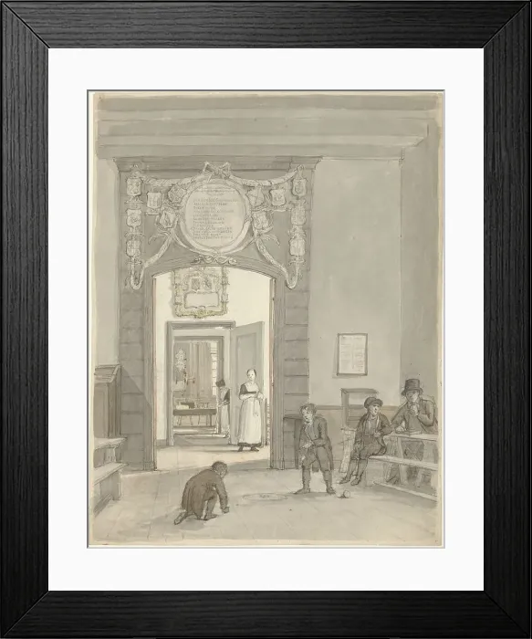 Framed Print : View through to the Herenkamer of Evangelical Lutheran Deanery.. 1780-1836. Creator: Johannes Jelgerhuis Framed Print : View through to the Herenkamer of Evangelical Lutheran Deanery.. 1780-1836. Creator: Johannes Jelgerhuis