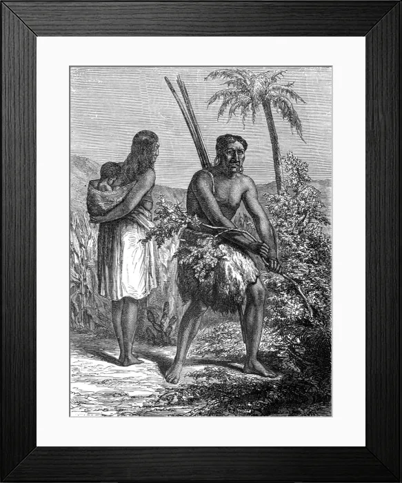 Framed Print : Indians of the Gran Chaco; A visit to Paraguay during the war, 1875. Creator: Unknown Framed Print : Indians of the Gran Chaco; A visit to Paraguay during the war, 1875. Creator: Unknown