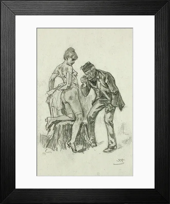 Framed Print : Ecchymoses, 1893. Creator: Félicien Rops