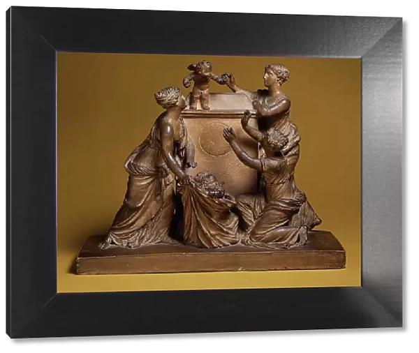 Clock Model with the Selling of Cupids, 1802. Creator: Circle of Claude Michel